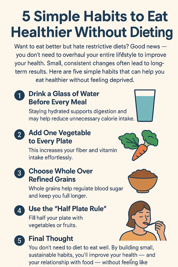 5 Simple Habits to Eat Healthier Without Dieting